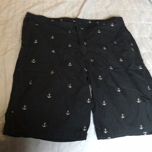 Men’s Black Anchor Shorts
